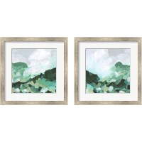 Framed 'Aqua Valley 2 Piece Framed Art Print Set' border=