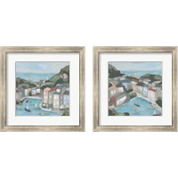Framed 'Villa Harbor 2 Piece Framed Art Print Set' border=
