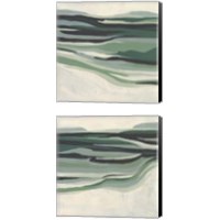 Framed 'Green Mesa 2 Piece Canvas Print Set' border=