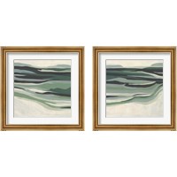Framed 'Green Mesa 2 Piece Framed Art Print Set' border=