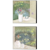 Framed Window Plants 2 Piece Canvas Print Set