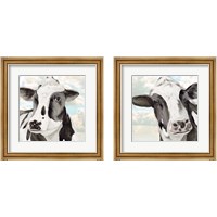 Framed Portrait of a Cow 2 Piece Framed Art Print Set