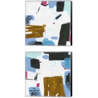 Framed 'Sunny Winter Day  2 Piece Canvas Print Set' border=