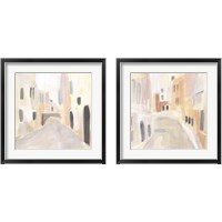 Framed 'Pastel Streets 2 Piece Framed Art Print Set' border=