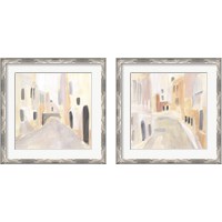 Framed 'Pastel Streets 2 Piece Framed Art Print Set' border=