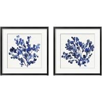 Framed 'Cobalt Blossom 2 Piece Framed Art Print Set' border=