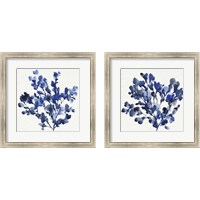 Framed 'Cobalt Blossom 2 Piece Framed Art Print Set' border=
