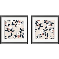 Framed Pink Petal Branch 2 Piece Framed Art Print Set