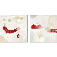 Framed Galassia Rosso 2 Piece Art Print Set