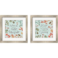 Framed 'Autumn in Nature 2 Piece Framed Art Print Set' border=