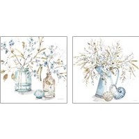 Framed 'Blue Escape Coastal 2 Piece Art Print Set' border=