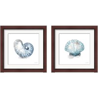 Framed 'Blue Escape Coastal 2 Piece Framed Art Print Set' border=