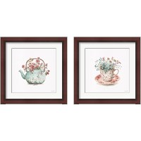 Framed 'Garden Tea 2 Piece Framed Art Print Set' border=