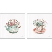 Framed Garden Tea 2 Piece Art Print Set