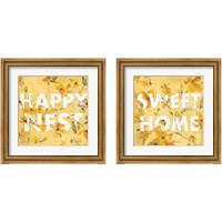 Framed Happy Yellow 2 Piece Framed Art Print Set