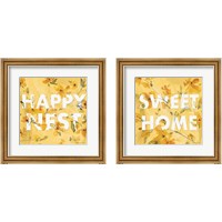 Framed Happy Yellow 2 Piece Framed Art Print Set