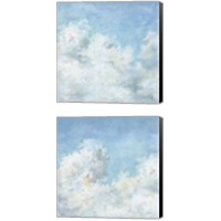 Framed 'Heavenly Blue 2 Piece Canvas Print Set' border=