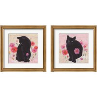 Framed 'Nina the Cat 2 Piece Framed Art Print Set' border=