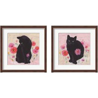 Framed 'Nina the Cat 2 Piece Framed Art Print Set' border=