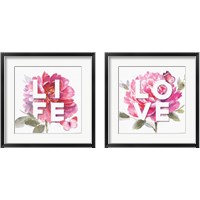 Framed 'Life & Love 2 Piece Framed Art Print Set' border=