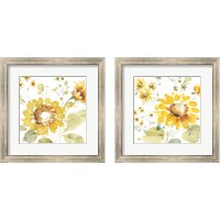 Framed 'Sunflowers Forever 2 Piece Framed Art Print Set' border=