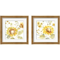 Framed 'Sunflowers Forever 2 Piece Framed Art Print Set' border=