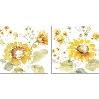 Framed 'Sunflowers Forever 2 Piece Art Print Set' border=