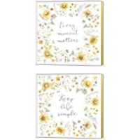 Framed 'Sunflowers Forever 2 Piece Canvas Print Set' border=