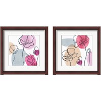 Framed 'Think Pink 2 Piece Framed Art Print Set' border=