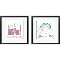 Framed 'Rainbow Dream 2 Piece Framed Art Print Set' border=