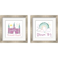 Framed 'Rainbow Dream 2 Piece Framed Art Print Set' border=