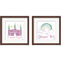 Framed 'Rainbow Dream 2 Piece Framed Art Print Set' border=