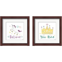 Framed 'Rainbow Dream 2 Piece Framed Art Print Set' border=