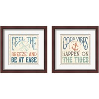 Framed 'Coastal Portrait 2 Piece Framed Art Print Set' border=