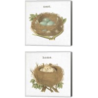 Framed 'Spring Nest 2 Piece Canvas Print Set' border=