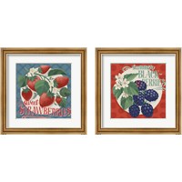 Framed 'Berry Breeze 2 Piece Framed Art Print Set' border=