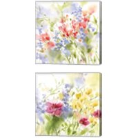Framed 'Spring Meadow 2 Piece Canvas Print Set' border=