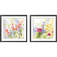 Framed 'Spring Meadow 2 Piece Framed Art Print Set' border=