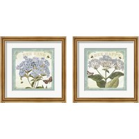 Framed 'Parisian Flowers 2 Piece Framed Art Print Set' border=