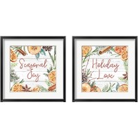 Framed 'Seasonal Market 2 Piece Framed Art Print Set' border=