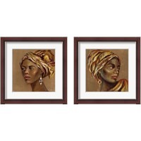 Framed African Beauty 2 Piece Framed Art Print Set