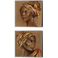 Framed 'African Beauty 2 Piece Canvas Print Set' border=