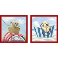 Framed 'Beach Ride 2 Piece Framed Art Print Set' border=
