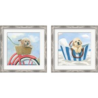 Framed 'Beach Ride 2 Piece Framed Art Print Set' border=