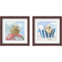 Framed 'Beach Ride 2 Piece Framed Art Print Set' border=