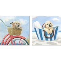 Framed 'Beach Ride 2 Piece Art Print Set' border=