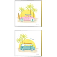 Framed 'Beach Cruiser 2 Piece Canvas Print Set' border=