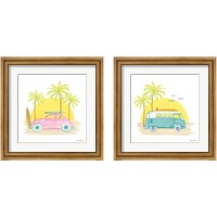 Framed 'Beach Cruiser 2 Piece Framed Art Print Set' border=