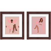 Framed 'Girl 2 Piece Framed Art Print Set' border=