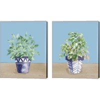 Framed 'Herb Garden 2 Piece Canvas Print Set' border=